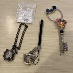 ミッキー・ミニーストラップ4点セット