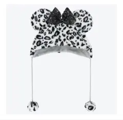 ディズニー ファンキャップ ヒョウ柄 白 グレー