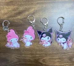 宇佐美オリジナルコラボ　マイメロ　クロミ　アクリルキーホルダー　×4個まとめ売り