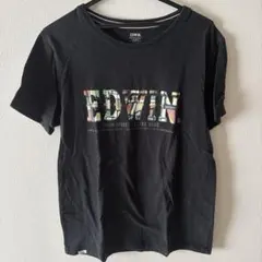 EDWIN Tシャツ ブラック Mサイズ　黒　メンズ　古着のサムネイル