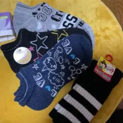 キッズソックス！4足セット♪色柄4しゆるい♪