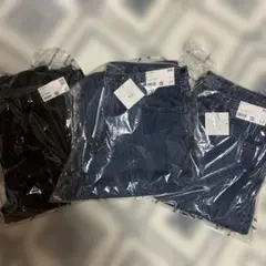 UNIQLO ストレートデニム ブラック・ブルー 34 ジーンズ3本セット