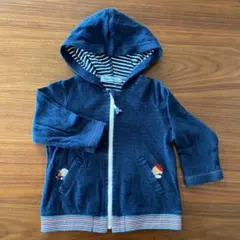 ファミリア、パーカー、アウター、紺ネイビー、80サイズ