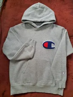 Champion グレー 裏起毛パーカー Mサイズ