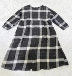 【最終値下げ】サマンサモスモスsm2 ワンピース チェック 前後着 リネン混