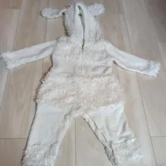 gelato pique ホワイト ロンパース フード付き 80-90cm