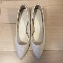 LE TALON ルタロン ラメ ドット ポインテッドトゥ パンプス