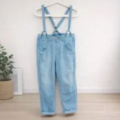 Cepo Denim サロペット デニム 麻混 M ライトブルー オーバーオール