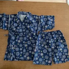 甚平 上下セット 花柄 120cm