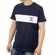 TOMMY JEANS ネイビー/ホワイト Tシャツ