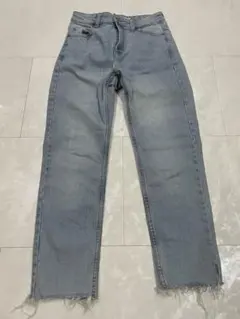 【Bershka】ストレートクロップドデニム 32