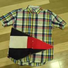 ☆美品☆トミーヒルフィガー　チェック柄 半袖シャツ ボタンダウンのサムネイル