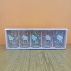 【未使用/レトロ】 水玉 キティ ミニタンブラー 5個 グラス ばら売り不可