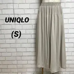 UNIQLO ユニクロ　ギャザーロングスカート　ウエストゴムストレッチ　裏地あり