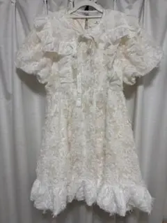 petit flowerフロッキーパフワンピースセット-merry jenny - メルカリ