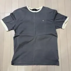 バーバリーブラックレーベル 半袖 リンガーＴシャツ 刺繍ロゴ ホースマークM短丈