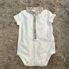 Burberry チェック襟ロンパース 6M