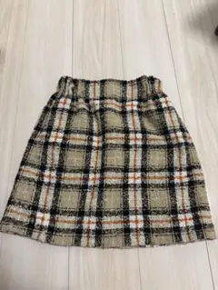【美品】GU 150センチ　チェック柄スカート