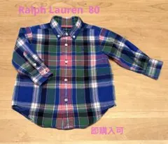 Ralph Lauren チェック シャツ 80 カラフル 長袖 匿名配送