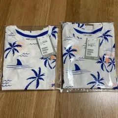 H&M エイチアンドエム Tシャツ ヤシの木 太陽 120 130 140