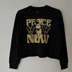 ミッキーマウス PEACE NOW トレーナー　 M/L