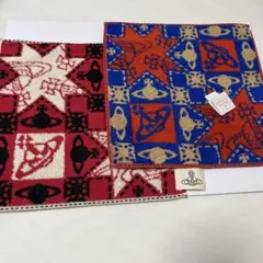 ヴィヴィアン　ウエストウッド　タオルハンカチ2枚セット　オーブ柄