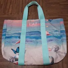美品アルマーニARMANI大型キャンバストートバッグ