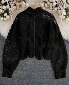 ブラック レースジャケット　XL