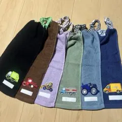 902.おりこうエプロン　おりこうタオル　タオルエプロン　6枚組　乗物　男の子