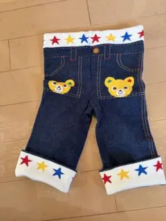 MIKIHOUSE クマ刺繍デニムパンツ90　andチャンピオンロンパース　70
