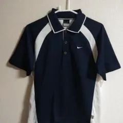 Nike ネイビー ホワイト 刺繍ロゴポロシャツ