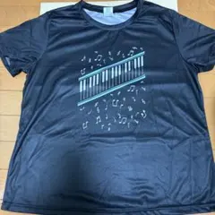 ピアノ 鍵盤 音楽記号 プリント Tシャツ