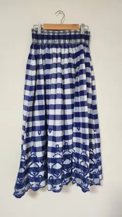 ZARA　チェック柄ロングスカート