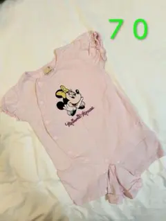 ミニーロンパース 70サイズ ピンク