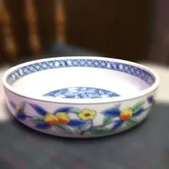 たち吉 染付 色絵 鉢 磁器 花文様 浅鉢