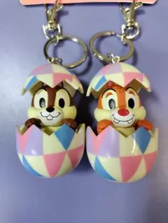 チップとデール イースター 2022 エッグ型キーホルダー キーチェーン