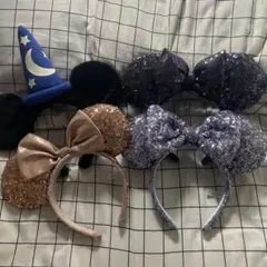 ディズニースタイル カチューシャ 4点セット