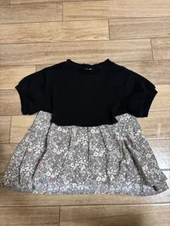 PAIR MANON 花柄切り替えTシャツ　100センチのサムネイル
