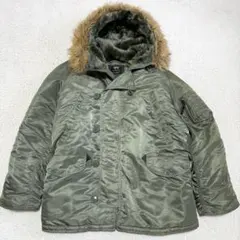 ALPHA N-3B フライトジャケット XL カーキ 美品 防寒