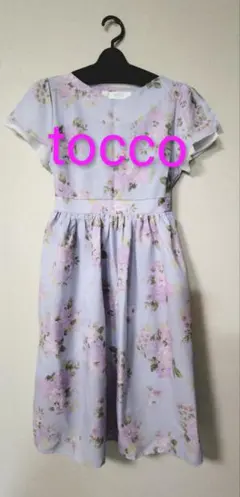 tocco 薄紫地　花柄ワンピースМ