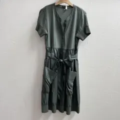 美品セオリー半袖カーキワンピース
