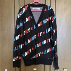 Laundry カーディガン ブラック 総柄
