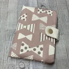 マルチカードケース（お薬手帳・保険証・通帳等）リボン柄（くすみカラー）