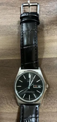 セイコーアルバ　メンズ腕時計　黒革ベルト