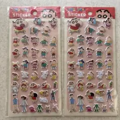 じ*ん様 ☆クレヨンしんちゃん ぷっくりステッカーシール 2枚セット☆