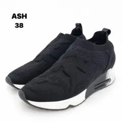 美品】ASH（アッシュ）LAZER ハイカットスリッポンスニーカー 黒24cm 美品 ASH（アッシュ）LAZER ハイカットスリッポンスニーカー 黒24cm