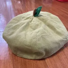 ベレー帽　キッズ　ベビー　青リンゴ