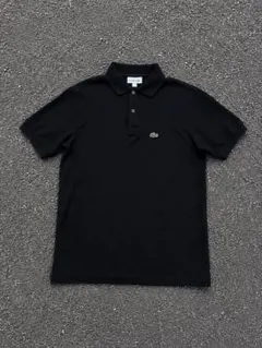 LACOSTE 半袖ポロシャツ 黒 刺繍 人気定番 定価18000円