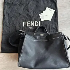 極美品/極上】FENDI ショッパースモール 2WAY バッグ 黒 - メルカリ