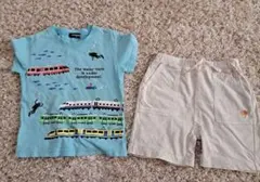 クレードスコープ 電車柄 Tシャツ　プティマイン　ショートパンツ　セットのサムネイル